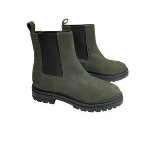 JENNI KAYNE Womens Size 37 Brooklyn Lug Boot Forest Green MINT Condition